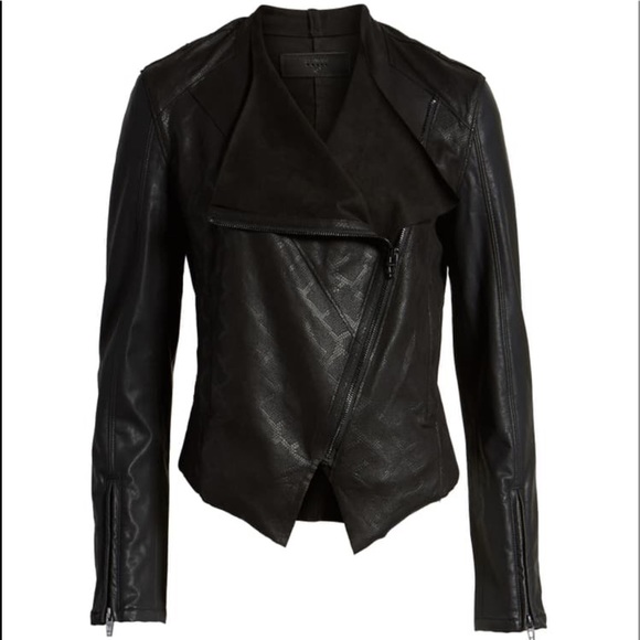 Blanknyc faux leather drape jacket venom NWT - Picture 5 of 11